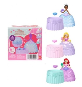 Păpușă surpriză Disney Princess Cupcake Doll Reveal - Valentine's Day Series (Mattel - JJT70)