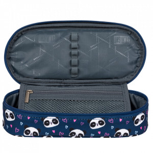 Penar Borseta Rigid, cu 1 Compartiment si Clapeta Interioara, Colectia St.Right - Love Panda PC01 23x9,5x6cm - Img 2