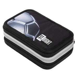 Penar Echipat cu 3 Fermoare, St.Right PC05 Silver Goal, 19x13x7cm