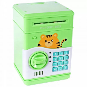 Pusculita tip Seif pentru Copii, MalPlay, Verde - Img 1