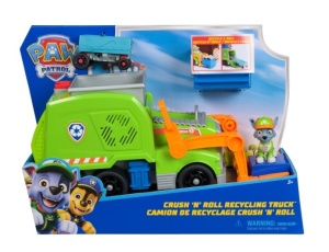 Set Paw Patrol - Crush N Roll, Rocky si Camionul de Reciclare