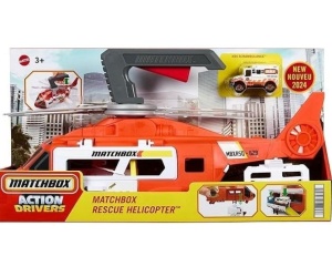 Elicopter de salvare Matchbox Action Drivers 2 în 1 cu ambulanță (Mattel - HXM74)