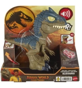 Figurina Jurassic World, Mattel, Allosaurus Mega Roar, 30x15cm
