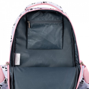 Ghiozdan Prescolari Ergonomic, Impermeabil, Elemente Reflectorizante, Colectia St.Right - Grey Panda BP26, 39x27x17cm - Img 7