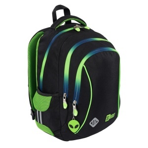 Ghiozdan Prescolari, St.Right, 3 Compartimente, Impermeabil, Green Power (Alien) BP26, 39x27x17cm - Img 4