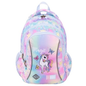 Ghiozdan Prescolari, St.Right, Ergonomic, Impermeabil, Magic Unicorn BP26, 39x27x17cm - Img 1