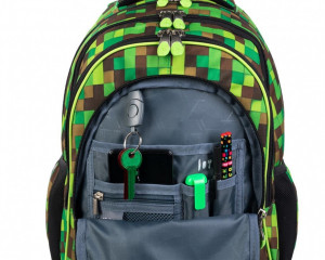 Ghiozdan Scolar 4 Compartimente, St.Majewski, Maner si Spate Ergonomic, Impermeabil, Elemente Reflectorizante, Colectia St.Right - Master Gamer BP68, 40x28x18cm - Img 8