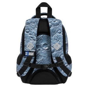 Ghiozdan Scolar Copii St.Right BP26 Moon View, 3 Compartimente, Ergonomic, 20L, 39x27x17 cm - Img 2