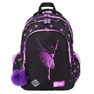 Ghiozdan Scolar cu 4 Compartimente, Impermeabil, St.Right - Ballerina BP58, 40x28x18cm - Img 1