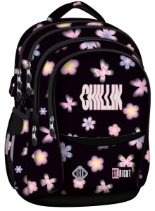 Ghiozdan Scolar St.Right BP01 Flower Mood, 4 Compartimente, Ergonomic, 43x32x21cm
