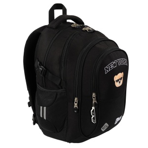 Ghiozdan Scolar St.Right BP01 NYC Mood, 4 Compartimente, Ergonomic, 43x32x21cm - Img 2