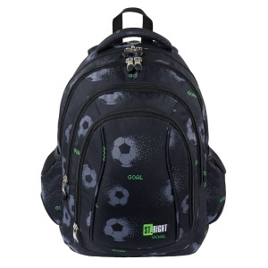 Ghiozdan St.Right, 4 Compartimente, Ergonomic, Impermeabil, Pixel Balls BP04 43x32x20cm