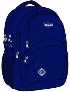 Ghiozdan St.Right, 5 Compartimente, Impermeabil, Navy Blue BP05, 42x30x19cm