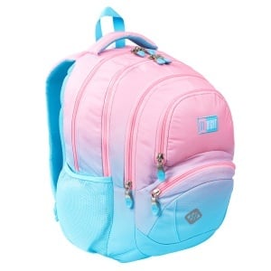 Ghiozdan St.Right, 5 Compartimente, Impermeabil, Pink Blue Gradient BP05, 42x30x19cm - Img 2