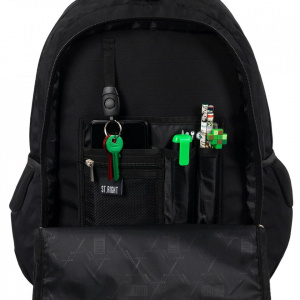 Ghiozdan St.Right, Ergonomic, Impermeabil, Colectia - Black Vintage BP73, 46x31x20cm - Img 6