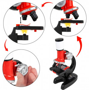 Microscop de jucarie cu accesorii, 10 elemente, MalPlay - Img 4
