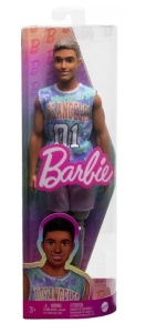 Papusa Barbie Ken Fashionistas cu proteza de picior, Los Angeles Jersey and Purple Shorts with Sneakers, 30 cm