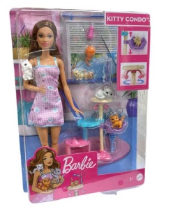 Papusa Barbie, Mattel, Kitty Condo, Pisici cu Suport, 3+ani