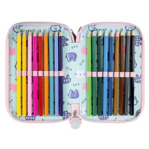 Penar cu 3 Fermoare, Echipat, St.Majewski, Fluffy Kitty PC05, 19x13x7cm - Img 3
