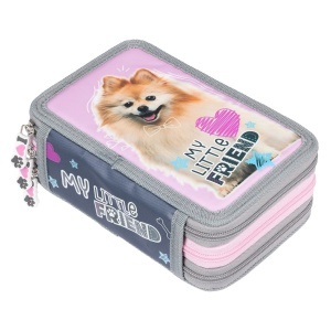 Penar cu 3 Fermoare, Echipat, St.Majewski, Sweet Pomeranian PC05, 19x13x7cm