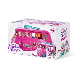 Retro Camper pentru Papusi, Zuru Sparkle Girlz, 44pcs, 56x31x29cm - Img 1