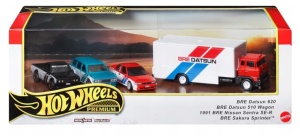 4 Masinute Hot Wheels, Premium, 1:64, BRE Datsun 620, 510 Wagon Nissan Sentra SE-R, Sakura Sprinter