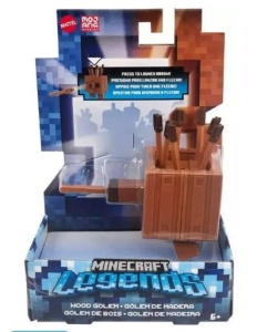 Figurina Minecraft Legends, Mattel, 8 cm, Wood Golem