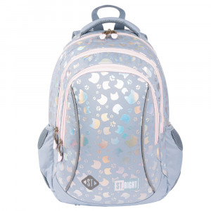 Ghiozdan Prescolari, Ergonomic, Impermeabil, Colectia St.Right - Silver Cats BP26, 39x27x17cm