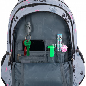 Ghiozdan Prescolari, Ergonomic, Impermeabil, Elemente Reflectorizante, Colectia St.Right - Paws BP26, 39x27x17cm - Img 7