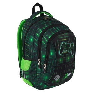 Ghiozdan Prescolari, St.Right, 3 Compartimente, Impermeabil, Neon Pad BP26, 39x27x17cm - Img 3