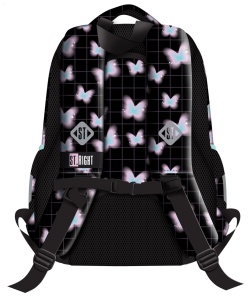Ghiozdan Scolar Copii St.Right BP26 Pastel Butterfly, 3 Compartimente, Ergonomic, 20L, 39x27x17 cm - Img 2