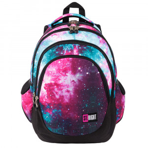 Ghiozdan Scolar cu 4 Compartimente, Ergonomic, Impermeabil, Colectia St.Right - Nebula BP06 42x31x22cm - Img 1
