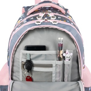 Ghiozdan Scolar cu 4 Compartimente, St.Majewski, Colectia Sweet Pomeranian BP58, 40x28x18cm - Img 5