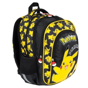 Ghiozdan Scolar cu 4 Compartimente, St.Majewski, Pokemon BP58, 40x28x18cm