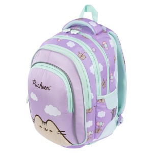 Ghiozdan Scolar cu 4 Compartimente, St.Majewski, Pusheen Violet BP58, 40x28x18cm - Img 2