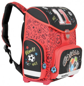 Ghiozdan Scolar Ergonomic St.Majewski - Gama Premium, FOOTBALL, Ventilatie Venti Stream, Rigid, Impermeabil, Elemente Reflectorizante, 35.5x27.5x16cm, - Img 2
