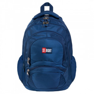 Ghiozdan Scolar, St.Majewski, 4 Compartimente, St.Right Navy Blue BP05 42x30x19cm