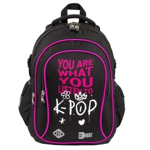 Ghiozdan Scolar St.Right BP01 K-Pop Rhythm 4 Compartimente, Ergonomic, 43x32x21cm
