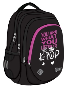 Ghiozdan Scolar St.Right BP06 - K-Pop Rhythm, 4 Compartimente, Ergonomic, 42x31x22cm