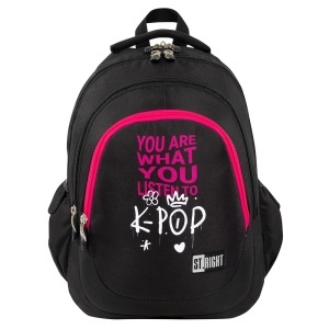 Ghiozdan Scolar St.Right BP06 - K-Pop Rhythm, 4 Compartimente, Ergonomic, 42x31x22cm
