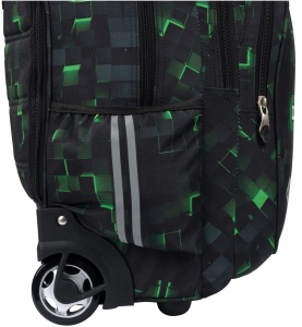 Ghiozdan Troler, St.Right, Roti Silicon, Impermeabil, Green Game TB01, 44x32x25cm - Img 5
