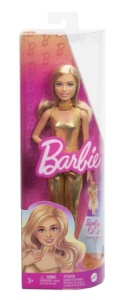 Papusa Barbie, Mattel, Fashion blonda cu Salopeta aurie