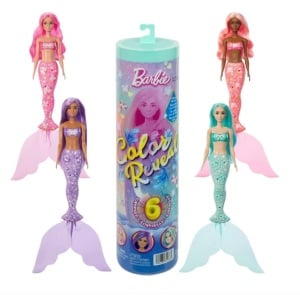 Păpușă surpriză Barbie Color Reveal Syrenka - Mermaid Gems (Mattel - JMW61)