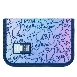 Penar cu 1 Fermoar si 2 Extensii, Neechipat, St.Right - Ombre Cats PC03, 20.5x14x3.5 cm