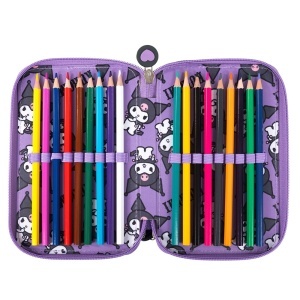 Penar cu 3 Fermoare, Echipat, St.Majewski, Kuromi Violet PC05, 19x13x7cm - Img 3