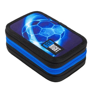 Penar Echipat cu 3 Fermoare, St.Right PC05 Cosmic Soccer, 19x13x7cm