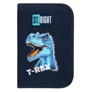 Penar St.Right, cu 1 Fermoar si 2 Extensii, Neechipat, Blue T-Rex PC03, 20.5x14x3.5 cm