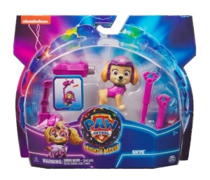 Figurina Paw Patrol The Mighty Movie - Skye cu lansator, 10 cm