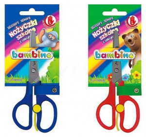 Foarfeca Scolara Bambino, cu Opritor, pentru Stangaci