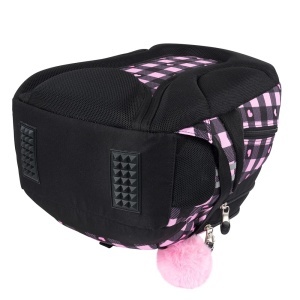 Ghiozdan Prescolari, St.Right, 3 Compartimente, Impermeabil, Pink Checkered BP26, 39x27x17cm - Img 3